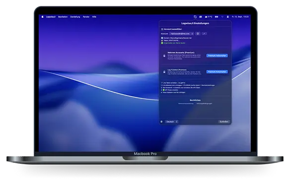 Logwise auf macOS – Einstellungen und Zeiterfassung